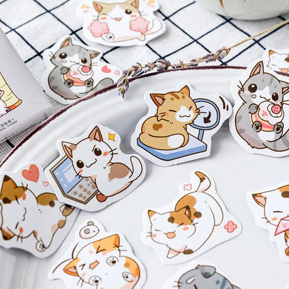 45pcs My cat Decorative Stickers Adhesive Stickers DIY Decoration Diary Japanese Stationery Stickers Children Gift