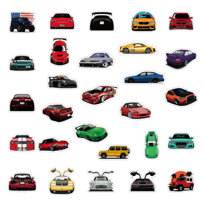 10/30/50PCS Hellaflush Modified Cars Stickers DIY Travel Skateboard Suitcase Guitar Luggagetop Sticker for Kids Toys