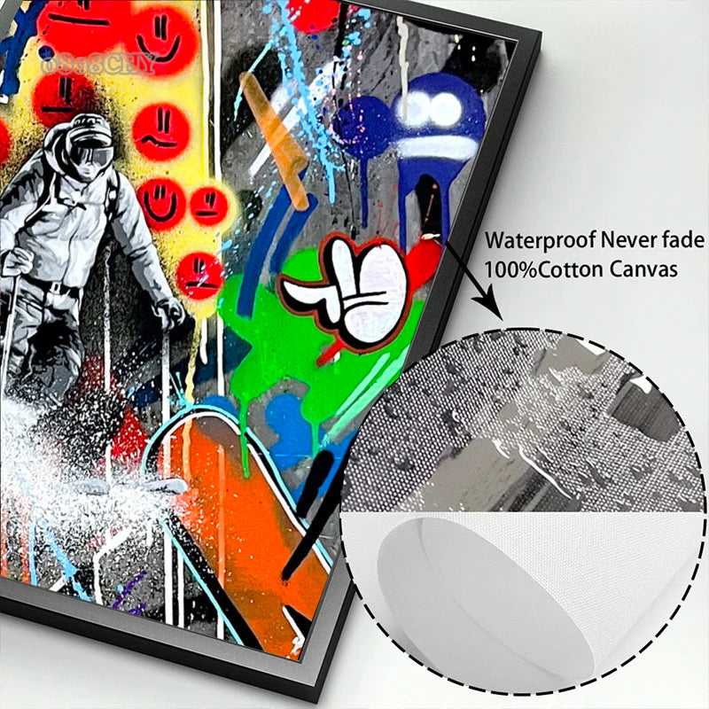 Street Graffit Artwork Canvas Print Art Poster Abstract Pop Art Canvas Painting Cuadros Wall Art Picture for Home Corridor Decor