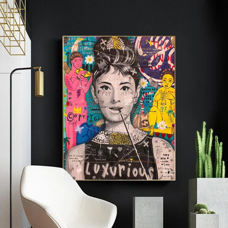 Pop Street Graffiti Wall Art Famous Singer Jackson HD Oil On Canvas Posters And Prints Living Room Bedroom Decoration Gifts