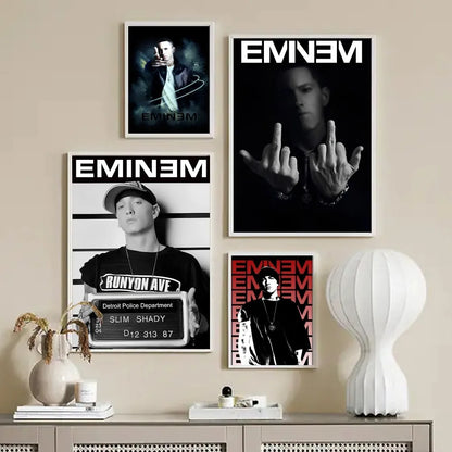 1pc The Famous American Rapper Eminem Poster Paper Print Home Living Room Bedroom Entrance Bar Restaurant Cafe Art Painting