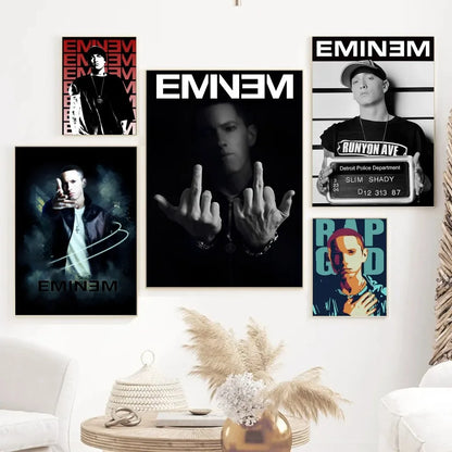 1pc The Famous American Rapper Eminem Poster Paper Print Home Living Room Bedroom Entrance Bar Restaurant Cafe Art Painting