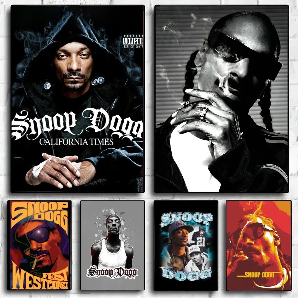 Hip Hop Rapper Snoop D-Doggs Poster No Framed Poster Kraft Club Bar Paper Vintage PosterWall Art Painting Bedroom Study Stickers