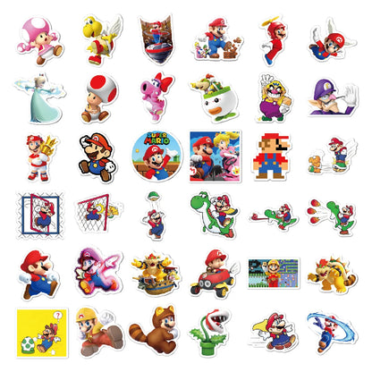 50Pcs Super Mario Sticker toys Decal DIY Phone Suitcase Laptop Notebook Luggage Car Bike Sticker Graffits Kids Toys