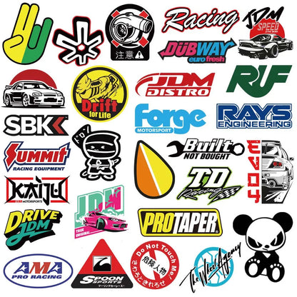 10/20/50/100pcs Cool JDM Stickers Auto Car Modify Motorcycle Scooter Bike Skateboard Laptop Graffiti Vinyl Decals Sticker Bomb