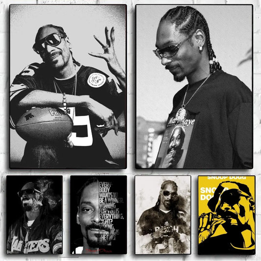 Hip-Hop Rapper Snoop Dogg Poster No Framed Poster Kraft Club Bar Paper Vintage Poster Wall Art Painting Bedroom Study Stickers