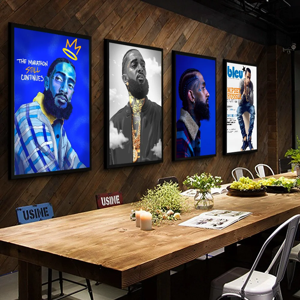 Nipsey Hussle American Rapper  Poster Self-adhesive Art Poster Whitepaper Prints Posters Artwork Home Decor