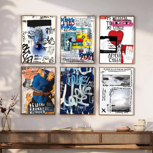 Street Graffiti Fashion Wall Art Poster Prints Nordic Canvas Painting  for Living Room Bar Gaming Boy Room Home Decoration