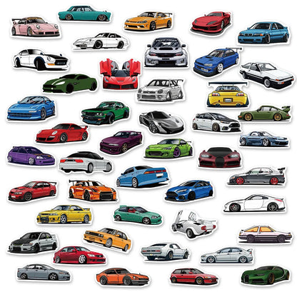 10/20/50/100pcs Racing Car Stickers Skateboard Bike Motorcycle Travel Luggage Toy Cool Vinyl Decal JDM Sticker Bomb for Kids