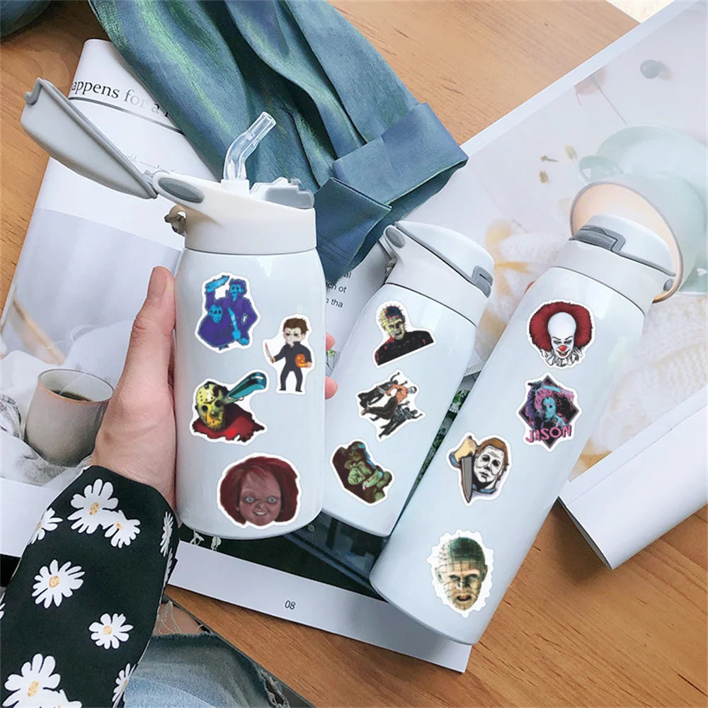 10/30/50PCS Horror Movie Thriller Character Sticker DIY Graffiti Refrigerator Luggage Laptop Scooter PVC Sticker Wholesale