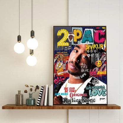 Famous Hip Hop Rapper 2PAC Tupac Star Good Quality Prints and Posters HD Quality Poster Wall Art Painting Study Home Decor