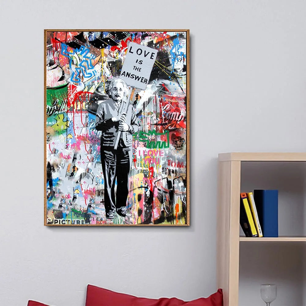 Banksy Poster Abstract Monkey and Kids Posters and Prints Art Graffiti Canvas Painting Pop Street Wall Picture Home Decor Cuadro