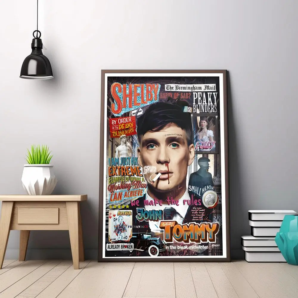 P-Peaky B-Blinders TV Self-adhesive Art Poster Whitepaper Prints Posters Artwork Aesthetic Art Wall Painting