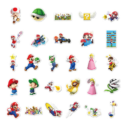 50Pcs Super Mario Sticker toys Decal DIY Phone Suitcase Laptop Notebook Luggage Car Bike Sticker Graffits Kids Toys