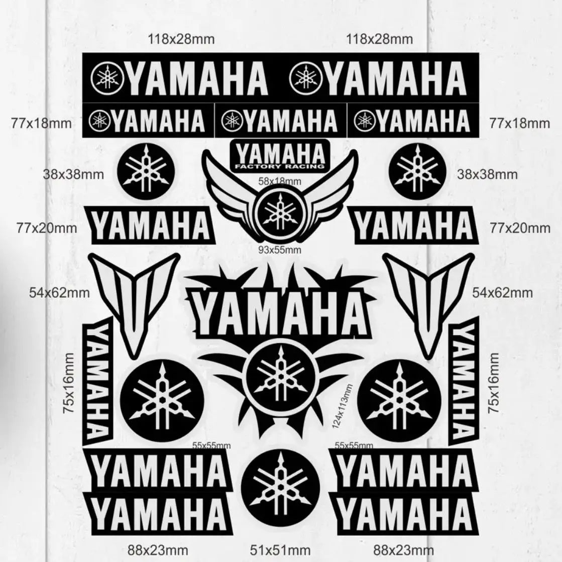 2023 New Motorcycle Side Strip Bike Helmet Sticker Car Styling Vinyl Decal for YAMAHAS Motorcycle Sticker Decoration Car Sticker