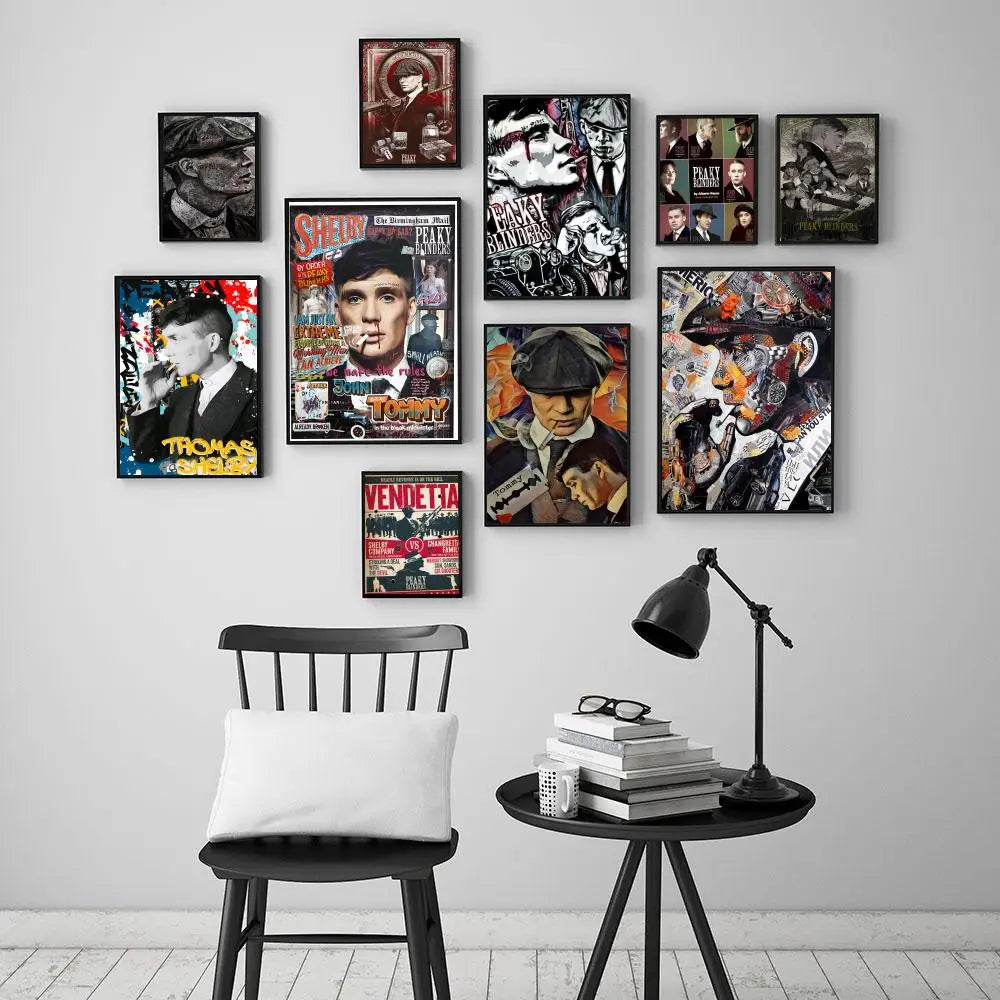 P-Peaky B-Blinders TV Self-adhesive Art Poster Whitepaper Prints Posters Artwork Aesthetic Art Wall Painting