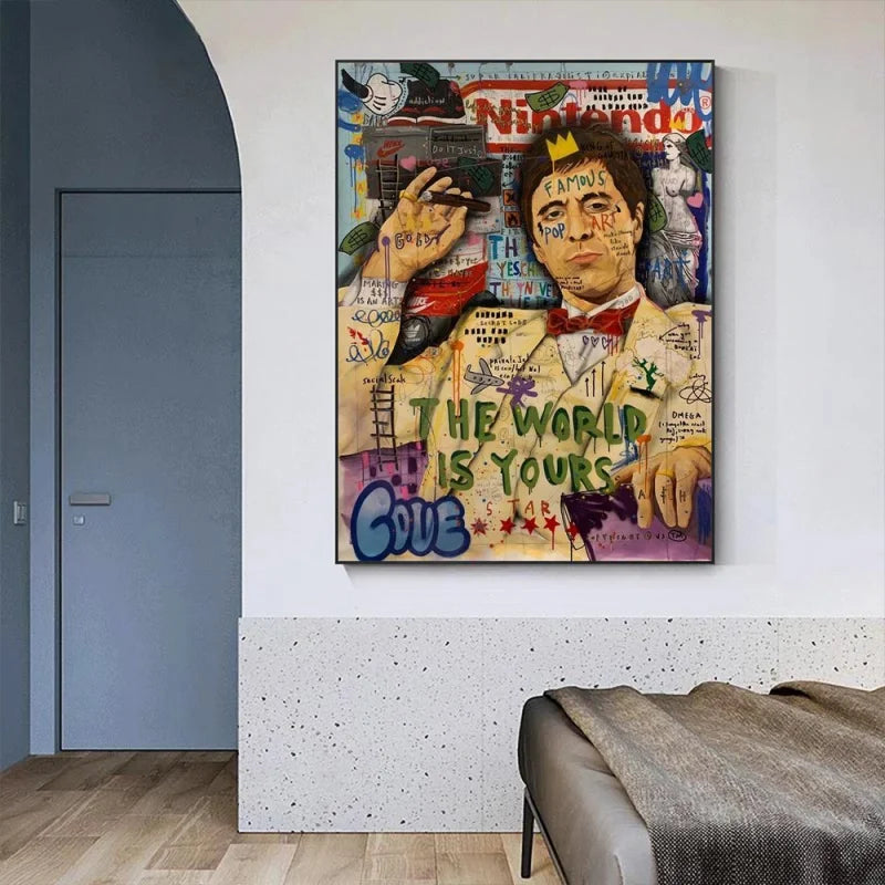 Pop Street Graffiti Wall Art Famous Singer Jackson HD Oil On Canvas Posters And Prints Living Room Bedroom Decoration Gifts