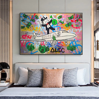 Alec Monopoly Graffiti Art Posters and Prints Modern Street Art Canvas Paintings on the Wall Art Pictures Home Decor Cuadros