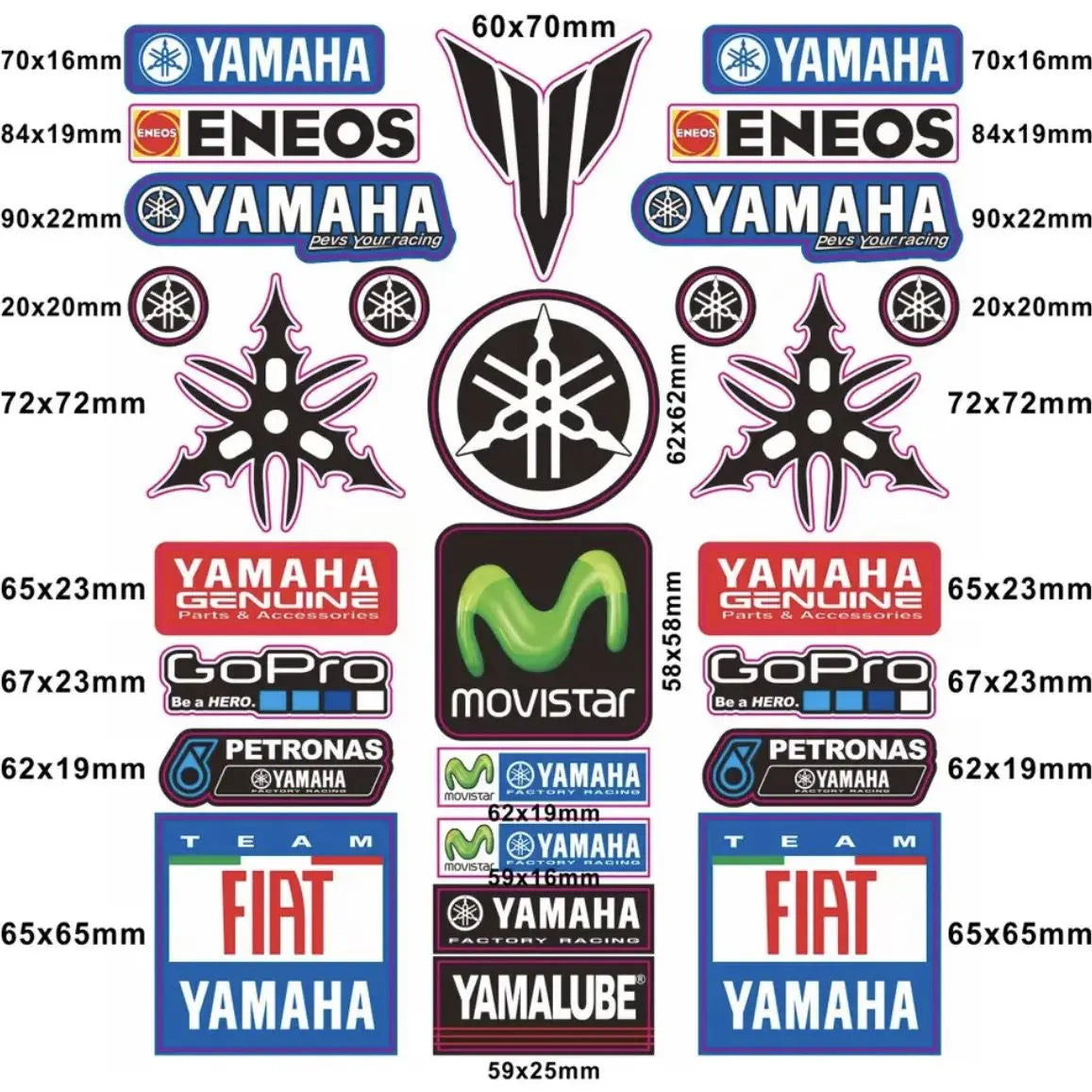 2023 New Motorcycle Side Strip Bike Helmet Sticker Car Styling Vinyl Decal for YAMAHAS Motorcycle Sticker Decoration Car Sticker