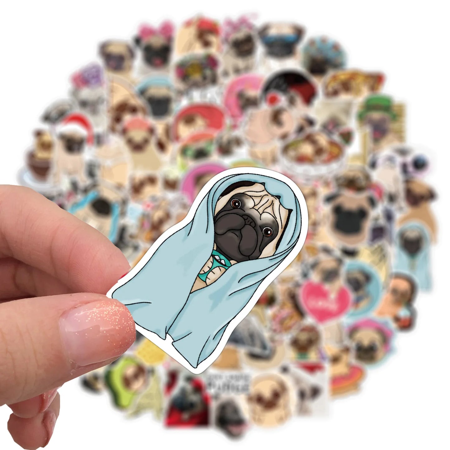 100pcs Dog Animal Stickers DIY Decoration Stickers Cute Laptop Skin Waterproof Phone Case Kawaii Packaging Stationery