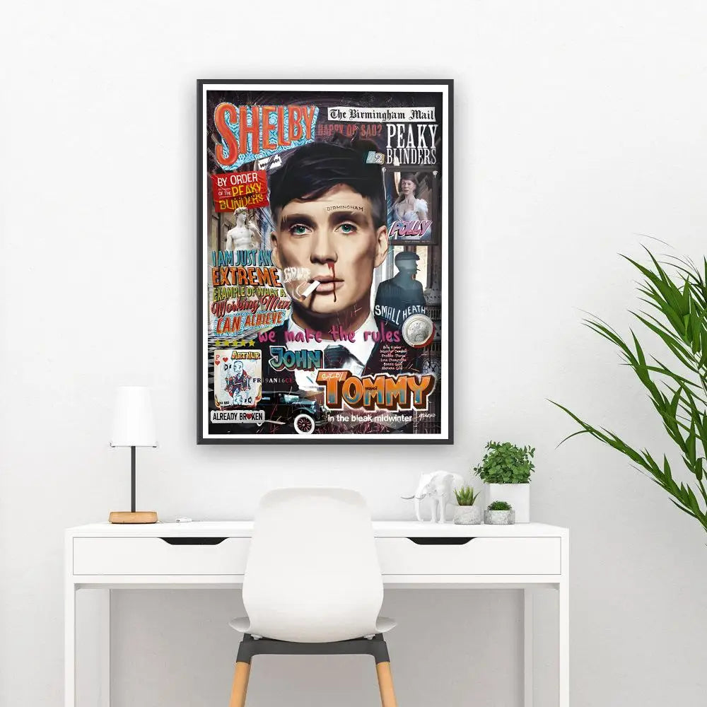 P-Peaky B-Blinders TV Self-adhesive Art Poster Whitepaper Prints Posters Artwork Aesthetic Art Wall Painting