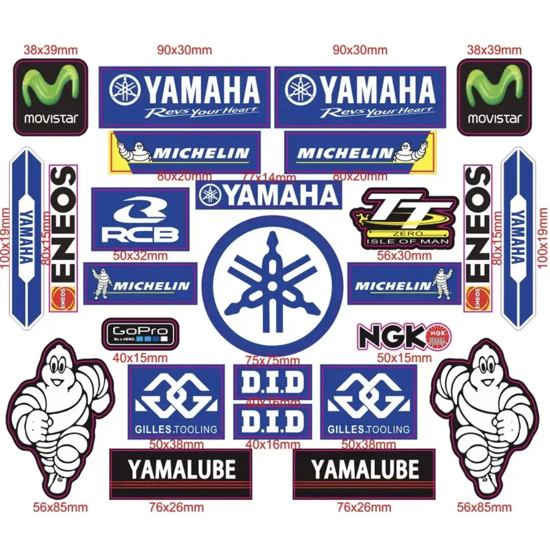 2023 New Motorcycle Side Strip Bike Helmet Sticker Car Styling Vinyl Decal for YAMAHAS Motorcycle Sticker Decoration Car Sticker